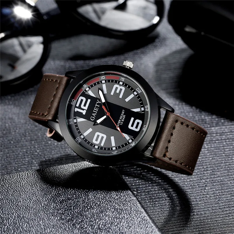2018 Luxury Fashion Men Watches Retro Design Men's Watch Stainless steel Leather Band Analog Quartz Watches montre homme J28 (4)