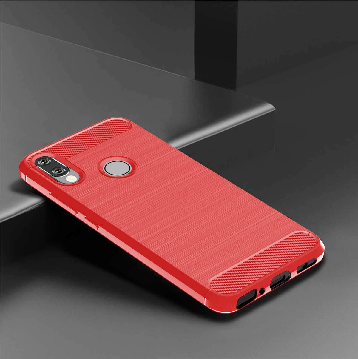 Гибкий ТПУ из углеродного волокна для XiaoMi RedMi 7 Note7 RedMi Note 7 Pro силиконовый гибридный Тонкий чехол с защитой от царапин