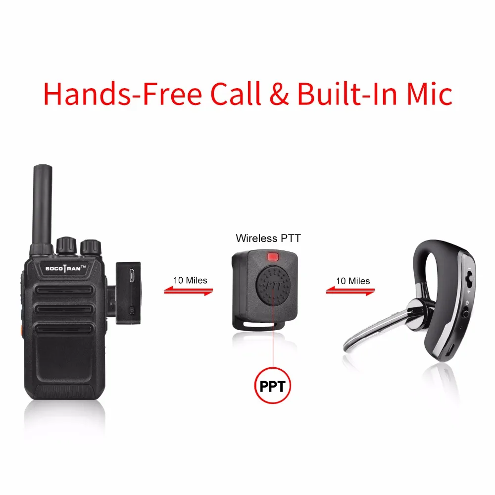 Walkie talkie Bluetooth PTT динамик Handfree Беспроводные наушники гарнитуры микрофон для BaoFeng UV-82 UV-5R BF-888S TYT двухстороннее радио