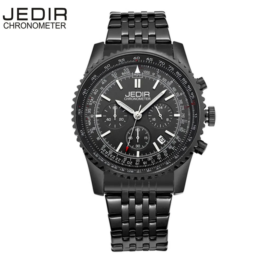 

JEDIR CHRONOGRAPH 6 Hands 24 Hours Function Men's Sport Watches Analog Date Display Quartz-Watch Relogio father gifts N86