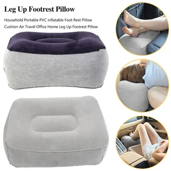 

Soft Footrest Pillow PVC Inflatable Foot Rest Pillow Cushion Air Travel Office Home Leg Up Relaxing Feet Tool