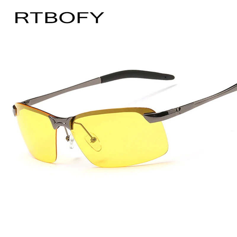 RTBOFY Brand Rimless Polarized Mens Rimless Sunglasses designer Sun