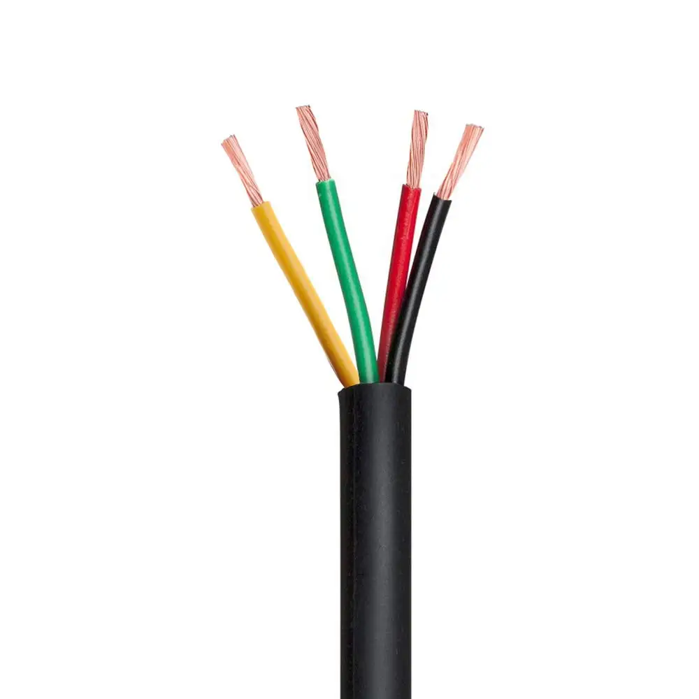 100FT провод/кабель RVV 4 проводника голый медный для видео кабель для домофона/Видео дверной телефон провод/сигнализация безопасности охранный кабель провод