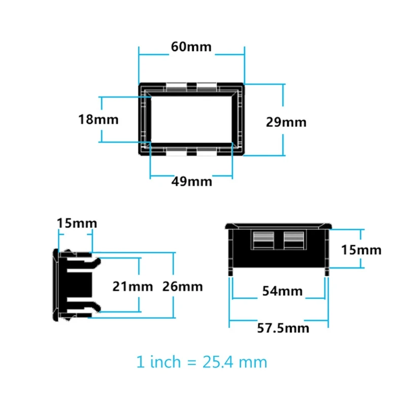 DC 0-99,99 V(100 V) 4-знака после запятой 0,56 дюймов цифровой вольтметр 3 провода Напряжение Панель метр