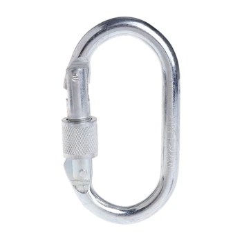 

Alloy Steel 25KN Carabiner Safety Hook Rappelling Screw Lock Outdoor Climb Tool