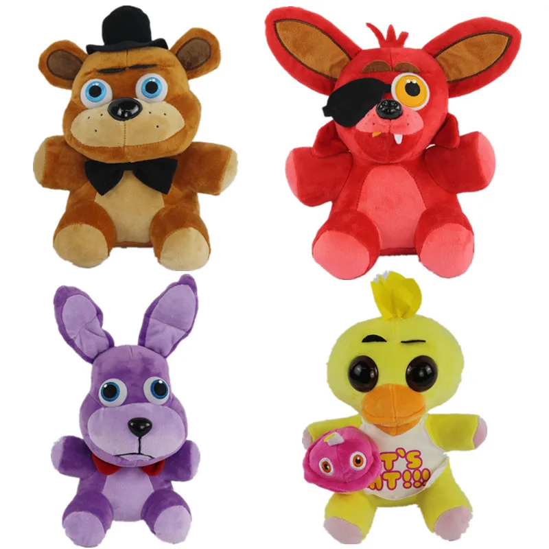 4pcs FNAF Five 5 Nights at Freddy's FREDDY \u0026 FOXY \u0026 Bonnie \u0026Chica Plush Toy doll|freddy freddy|chica plush toychica plush doll - AliExpress