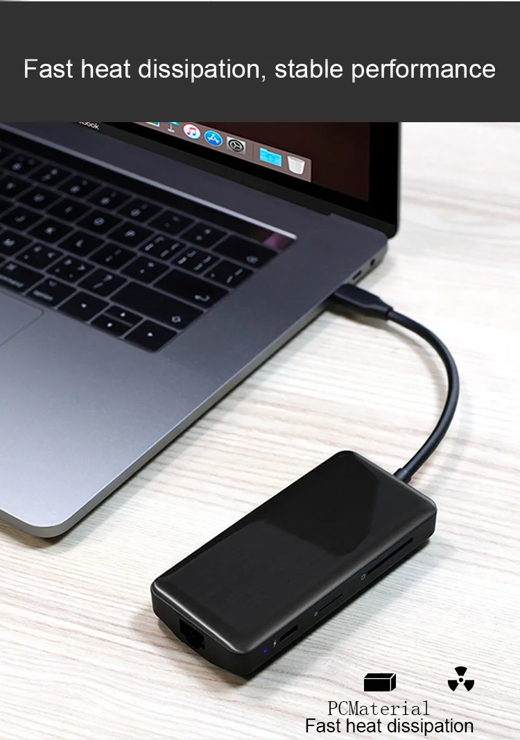 WOWCASE 7 портов USB C концентратор 3,0 USB мульти HDMI адаптер док-станция для Macbook Pro Air Компьютерные аксессуары TF SD ридер порт PD зарядка