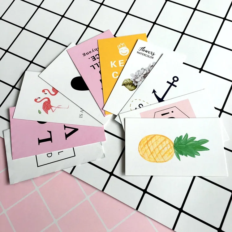 

10pcs/pack Mini Smile Photo Card Postcard Birthday Gift Card Set Message Card Letter Gift Card 9*5.3cm