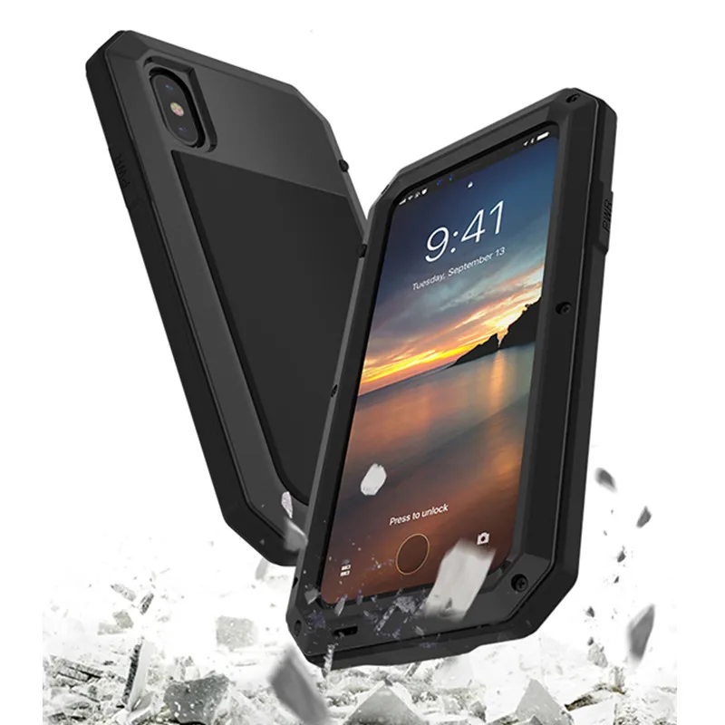 

Seonstai Metal Doom Armor Shock Droproof Shockproof Mobile Phone Bag Case for IPhone 5SE 8 X 6 6S Plus Coque iPhone 7 plus Cases