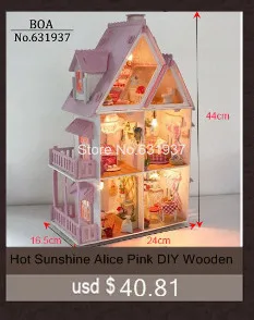 Doll House Diy miniature Wooden Puzzle Dollhouse miniaturas Furniture Toy House Doll For Birthday Gift Box Theatre Trilogy