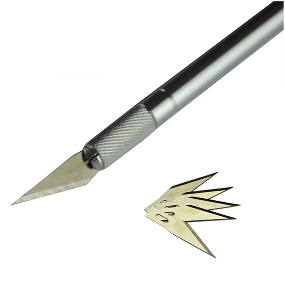 EHDIS-Metal-Handle-Scalpel-Knife-5pcs-Spare-Blades-DIY-Art-Knife-Vinyl-Wrap-Film-Wood-Paper