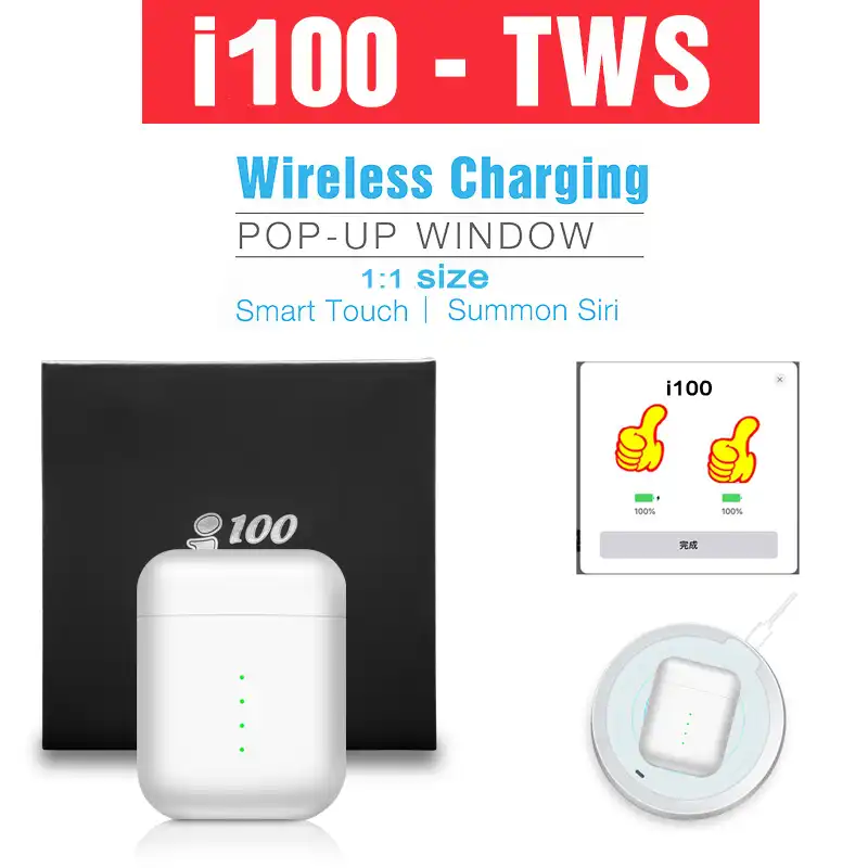 I100 TWS Pop up bezprzewodowe słuchawki z bezprzewodowym AliExpress I100 TWS słuchawki Bluetooth słuchawki douszne