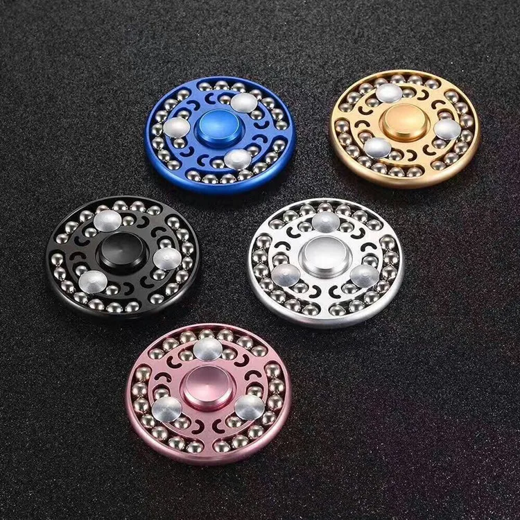 

Hand Fingertip Gyro Spinner Round Alloy 27 Stars Steel Ball Spinner Funny Finger Anti-Stress EDC Toy