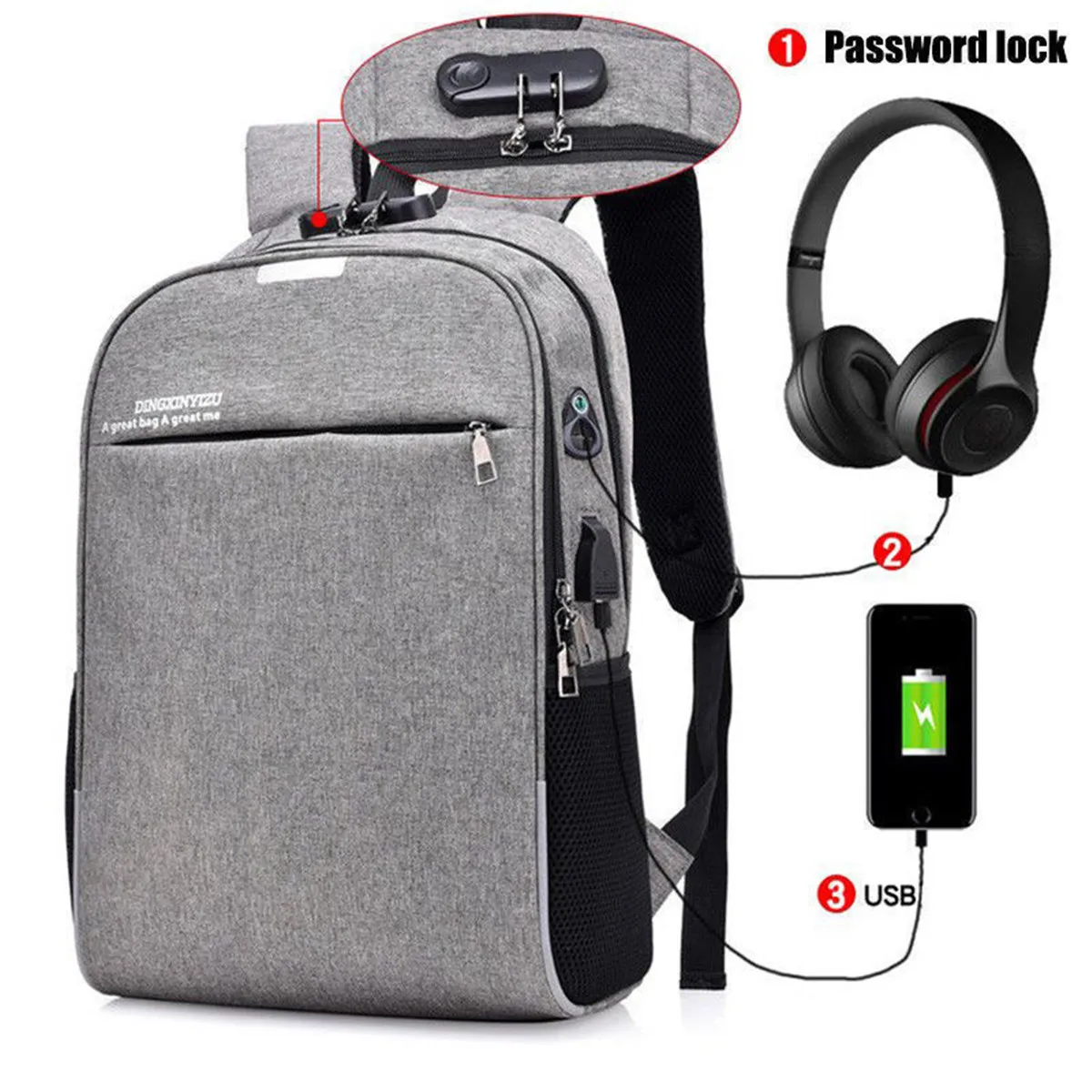 

USB Charging Laptop Backpack 15.6 inch Anti Theft Women Men School Bags For Teenage Girls College Travel Backpack Nylon Mochila