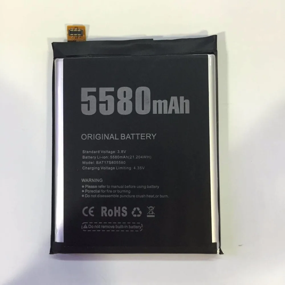 100% Новый оригинал Для DOOGEE S60 BAT17M15580 и BAT17S605580 запасные части 5580 мАч запасная