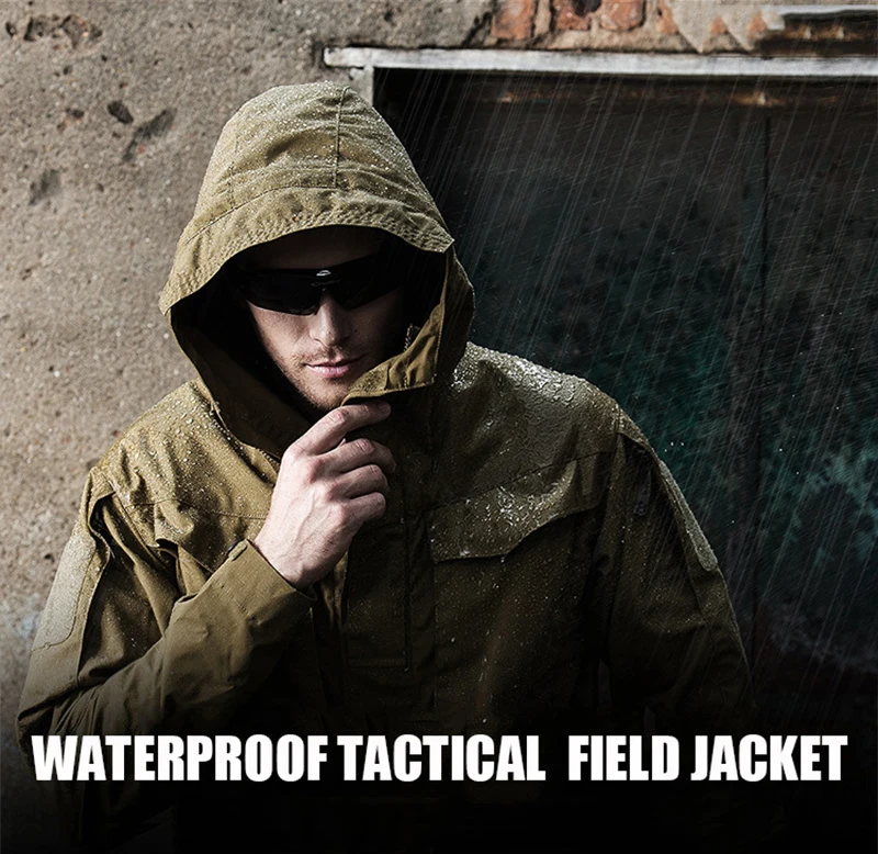 M65 Великобритании армии США одежда Открытый тактический ветровка Для мужчин зима-осень Куртка из искусственной кожи PU балахон Военная