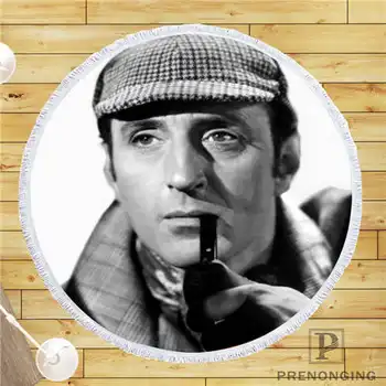 

Custom DIY Customized Microfiber Fabric sherlock (1)@1 Round Beach Blanket Towel Printed on Demand 150cm #19-01-28-3-101