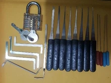 locksmith Tension Wrench Tool Broken Key Extractor Tools Transparent Practice Lock pick set door lock opener xcan new model th 100e1 key cutting machine 220v 110v for copy car door keys locksmith tools lock pick set