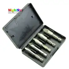 5 ШТ. Винт Extractor Remover Сломанной Шпильки Поврежденных Болты Простая Скорость Сверла Набор Инструментов 1/4 «Шестигранным Хвостовиком