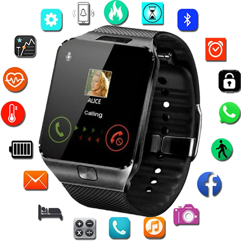 

Bluetooth smart watch Intelligent Wristwatch Support Phone Camera SIM TF GSM for Android iOS Phone dz09 pk gt08 a1 men and women