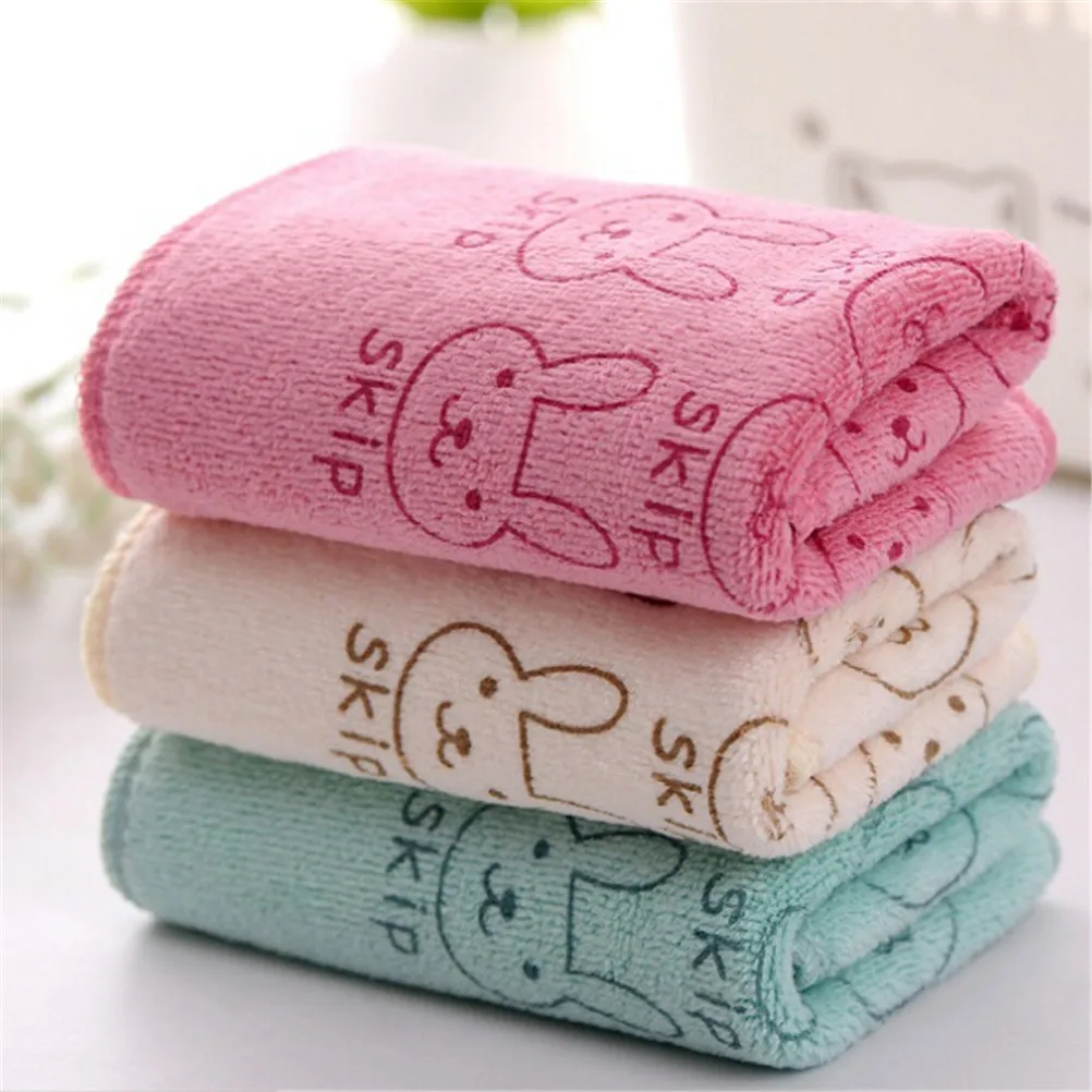 5PcsCute Baby Kid Towel Face Microfiber Absorbent Drying Bath Beach
