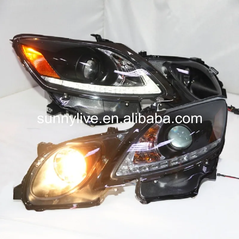 Для Lexus для GS300 GS350 GS430 GS450 светодиодный налобный фонарь Headligth 2006 2011 год черный