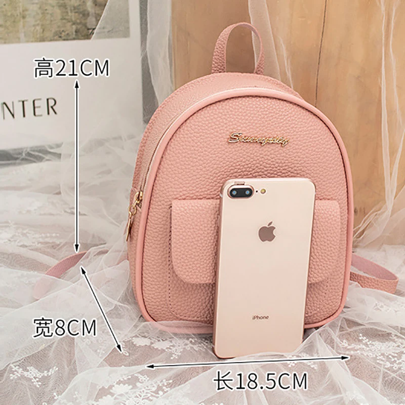 2019 Korean Style Women Mini Backpack PU Leather Shoulder Bag For Teenage Girls Multi-Function Small Bagpack Female Phone Pouch 2019 Korean Style Women Mini Backpack PU Leather Shoulder Bag For Teenage Girls Multi-Function Small Bagpack Female Phone Pouch