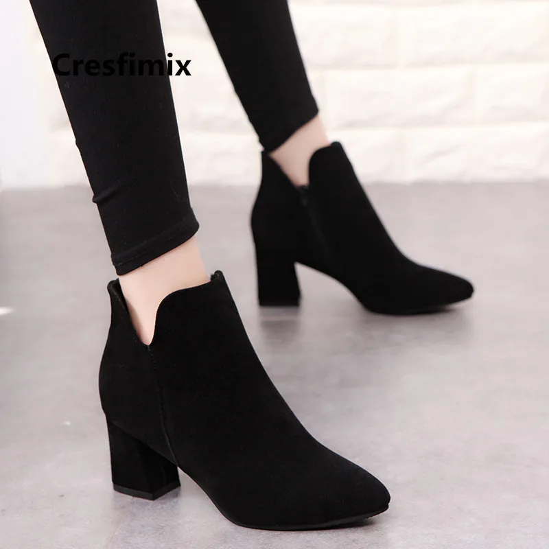Ceny Botas Femininas kobiety dorywczo wysokiej jakości stado wygodne buty na wysokim obcasie pani rozrywka ulica czarne trzewiki Bottes E3227