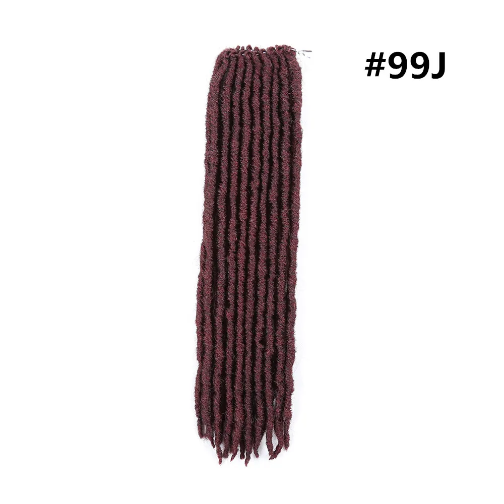 Золотая Красота 1" Искусственные локоны в стиле Crochet косички прямые мягкие дреды синтетические косички для наращивания волос Ombre цвет стиль Dread - Цвет: # 99J
