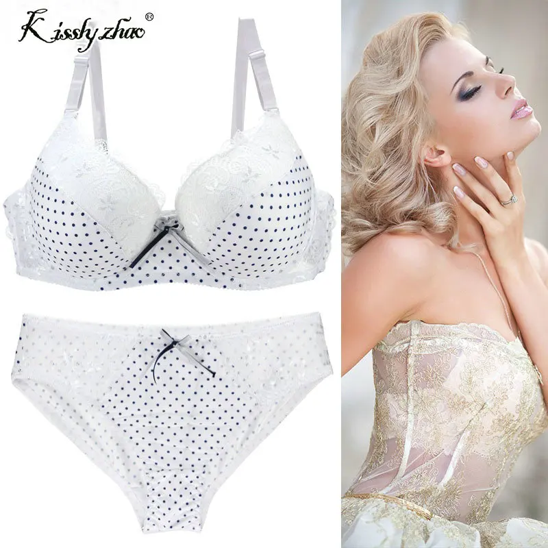 Lady Sexy Women Bra Set Plus size Floral Dot Lace Bralette Briefs Set Elegant Thin cup Bra Underwear Women Lingerie Set Lady Sexy Women Bra Set Plus size Floral Dot Lace Bralette Briefs Set Elegant Thin cup Bra Underwear Women Lingerie Set
