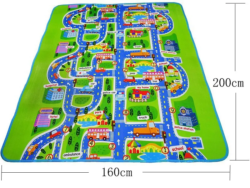 0,5 см толстый городской Дорожный Коврик для ползания ребенка EVA пены коврик для лазания зеленый дорожный детский игровой ковер для ребенка