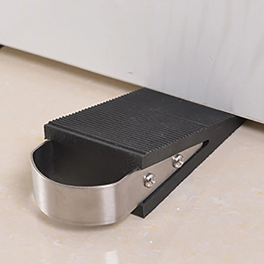 1 PC Rubber Door Stopper Wedge Block Guard Wind Dust Blocker Protector For Home Children Office With Stainless Steel | Обустройство