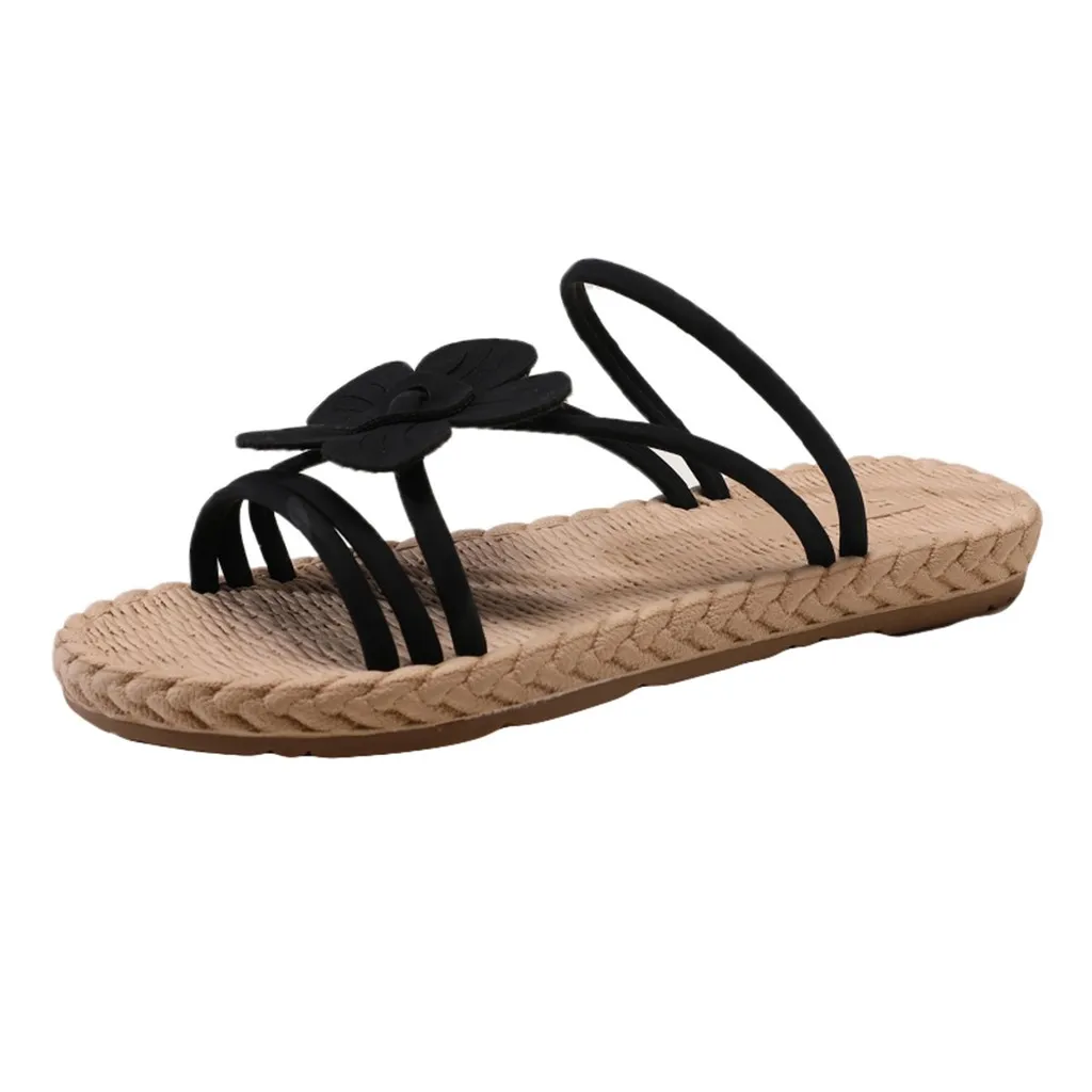 

Womens Ladies Summer Beach Cross Open Toe Flat Sandals Rome Slipper Strap Shoes fashion Solid Color Comfortable Sandals Apr 30
