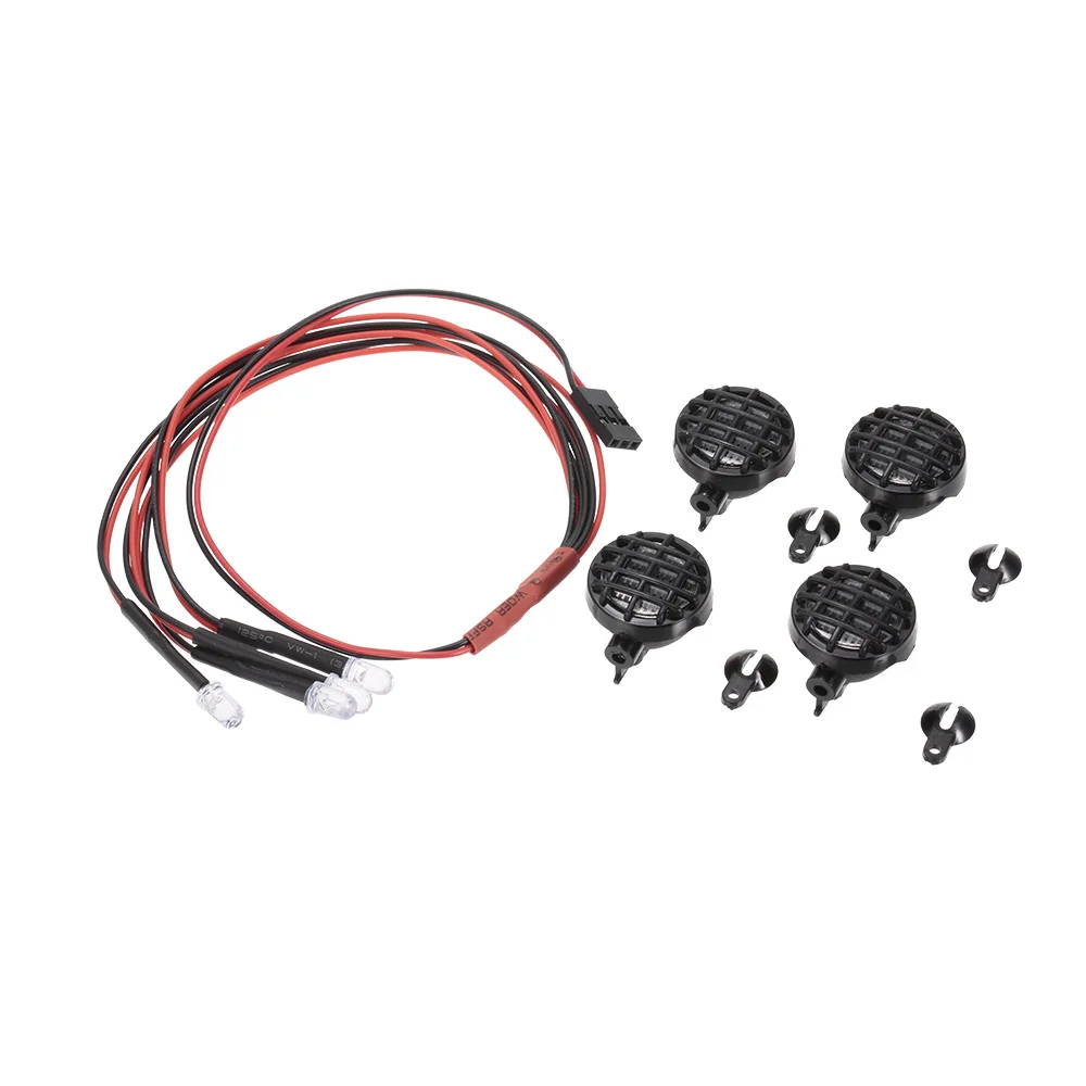 RC Rock Crawler Cars Roof Rack Luggage Carrier & LED Light Bar for RC Car 110 Truck TAMIYA CC01 CR01 AXIAL SCX10 RC4WD REDCAT (1)