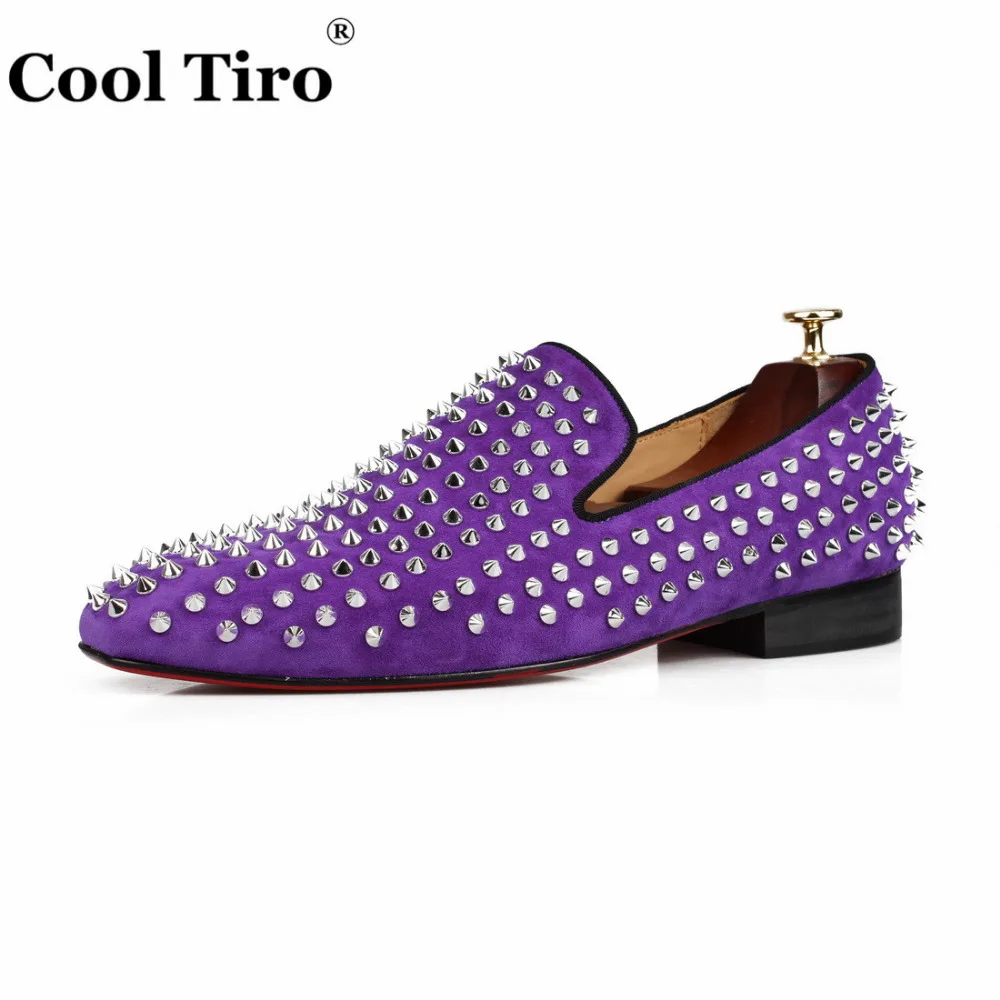 spikes Loafers purple suede  (9)
