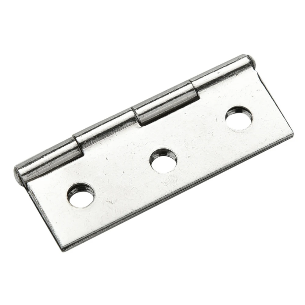 20 Pcs Silver Stainless Steel 6 Mounting Holes Butt Hinges 2.5 inches Long