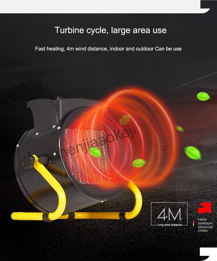 3000W промышленные электрические обогреватели теплый воздух вентилятор нагревателя паровой воздух нагреватель Электрический воздушный обогреватель 220 В 1 шт