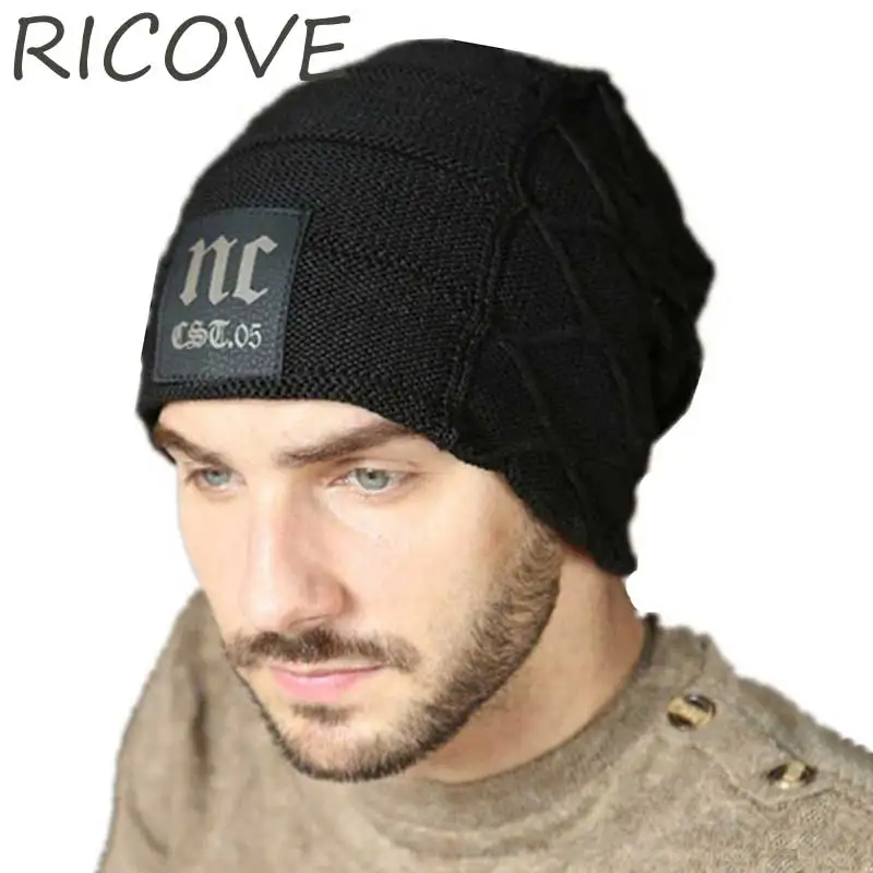 Skullies Beanies For Men Cashmere Hat Winter Women Fleece Cap Casual
