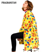 Женский осень-зима Утепленная одежда стенд воротник пуховик леди Повседневное Мода с принтом высокое качество свободные парки JQ445