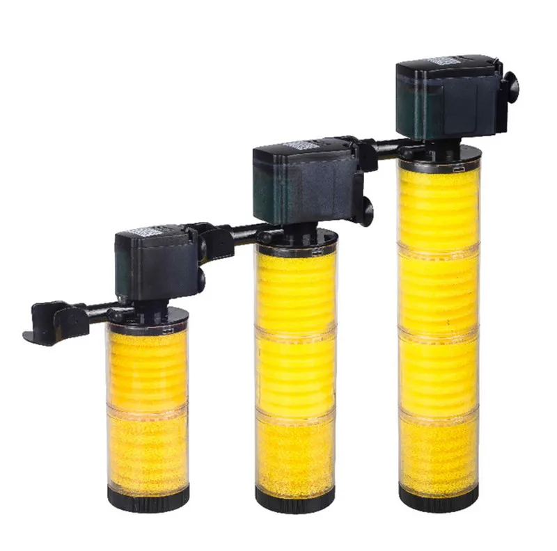 

20W 1200L/H Aquarium Internal Filter Multifunction Filter Pump Fish Tank 2 Layers Filter W/ Filteration Sponge 24CM WP3300A