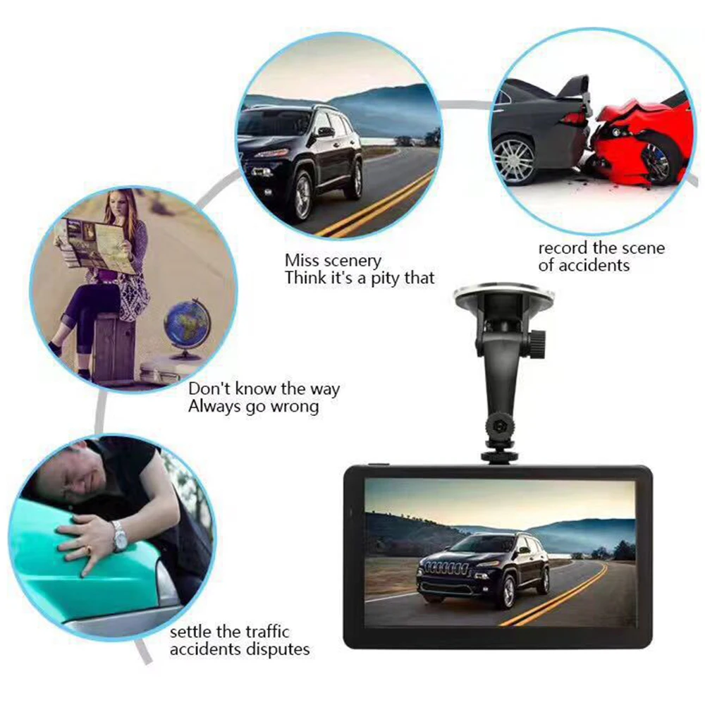 7 дюймовый автомобильный видеорегистратор GPS навигатор Android навигация WIFI FM Sat Nav 8