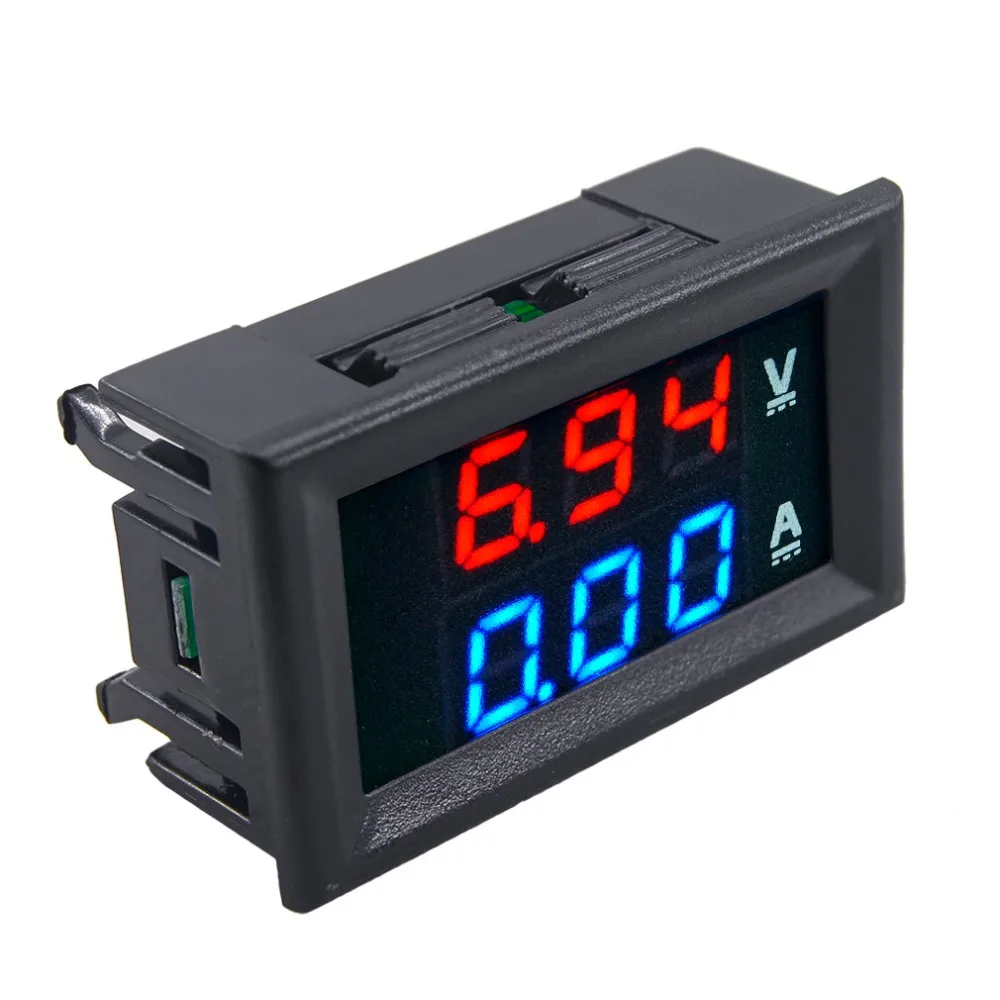 Electric meter DC 100 V 10A Voltmeter Ammeter LED Digital Gauge Amp Dual Voltage Current Multimeter for Home Tool Use | Инструменты