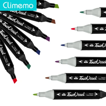 

Climemo 24 Colors/Box Art Markers for Drawing Professional Marker Art Pens Double-headed Alcohol Ink NP277