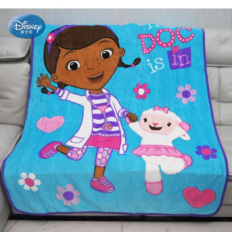 Disney Teal Blue Doc McStuffins Super Soft Summer Lightweight Blanket