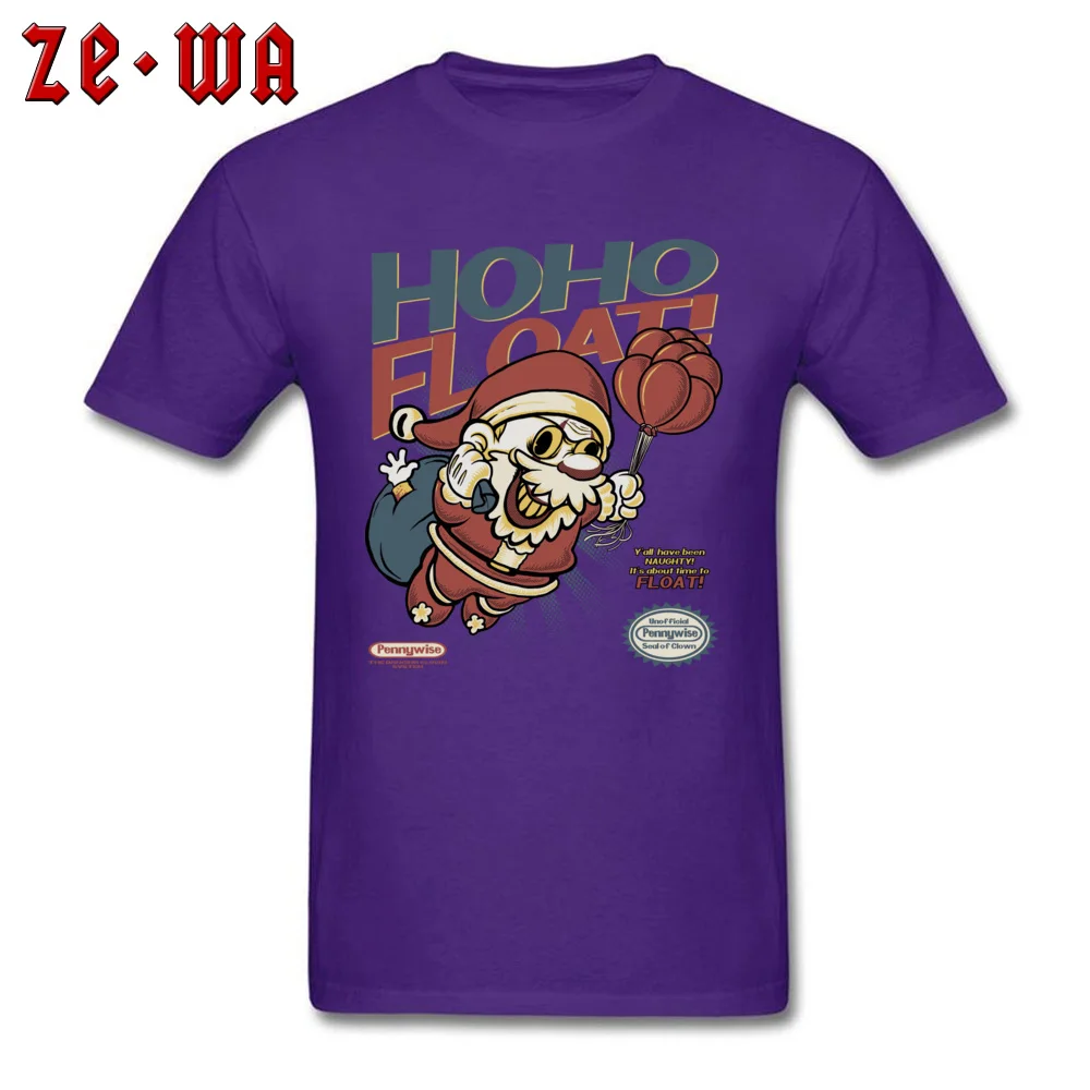 Printing Ho Ho Float Men Tshirts Hot Sale Summer/Autumn Short Sleeve O-Neck Pure Cotton Tops Shirts Casual Tee-Shirts Ho Ho Float purple