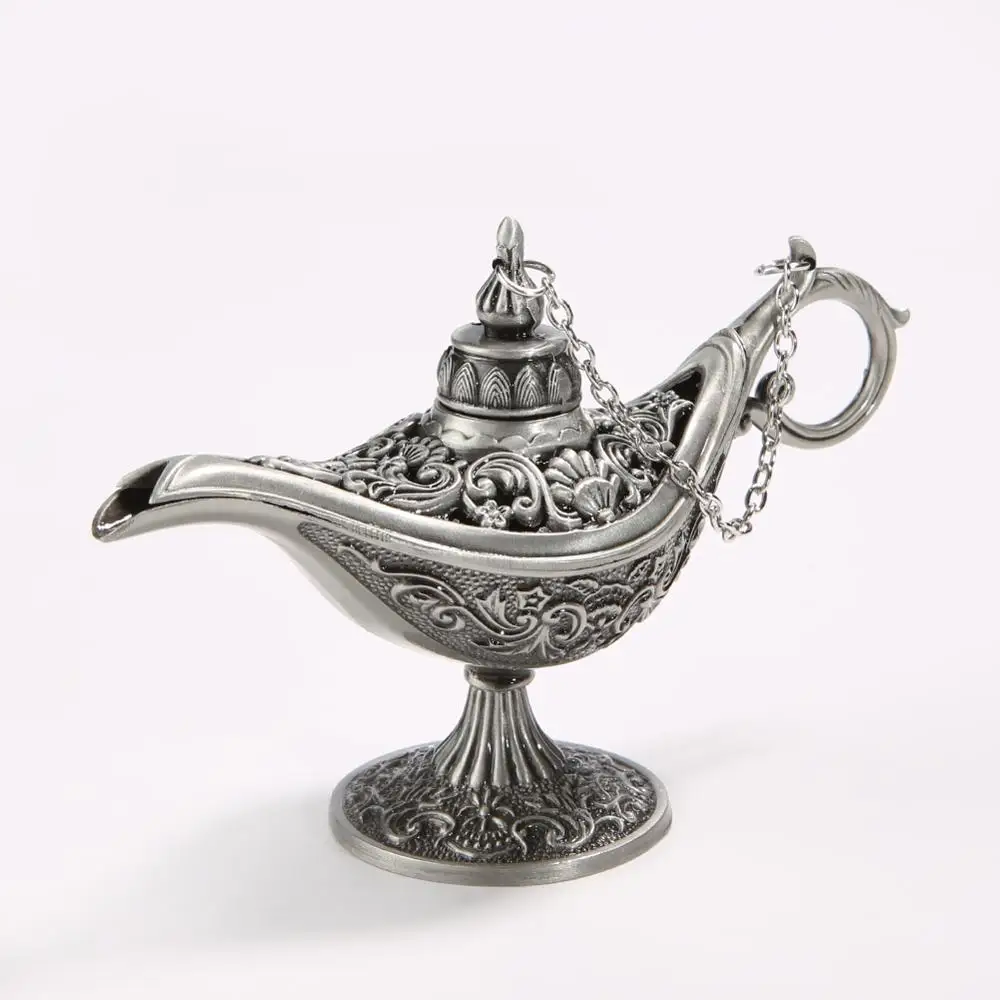 

Traditional Hollow Out Fairy Tale Magic Lamp Tea Pot Genie Lamp Vintage Retro Toy For Home Decor Drop Shipping