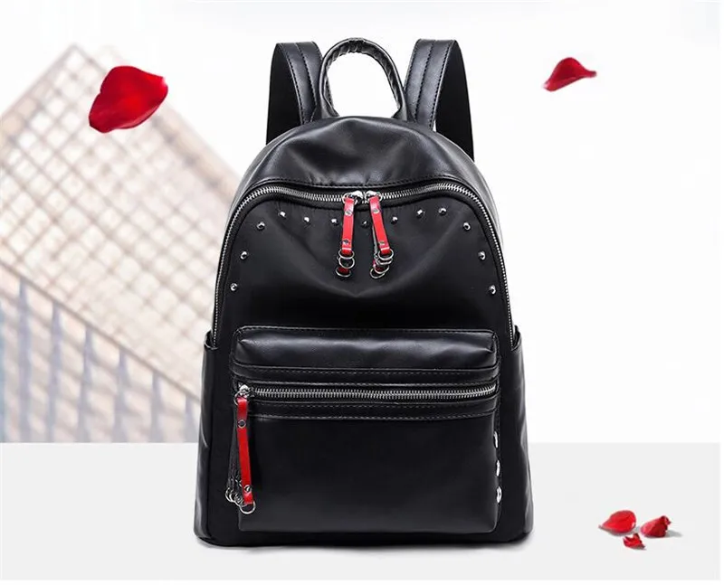 Meloke, высокое качество, женские кожаные рюкзаки, набор, заклепки, школьные сумки, набор для девочек, в стиле панк, красочные сумки с кисточками, M23