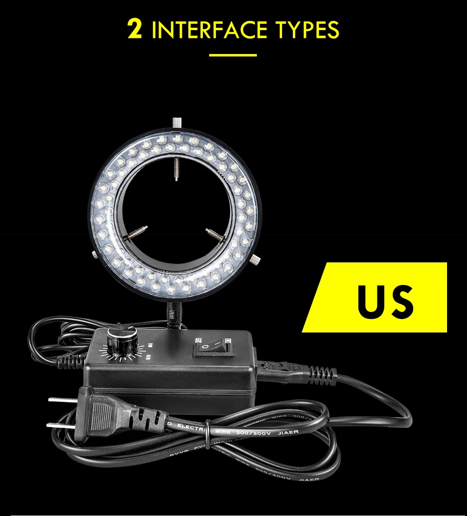 LED Ring Light illuminator Lamp For Industry Stereo Microscope Camera Magnifier  (12)