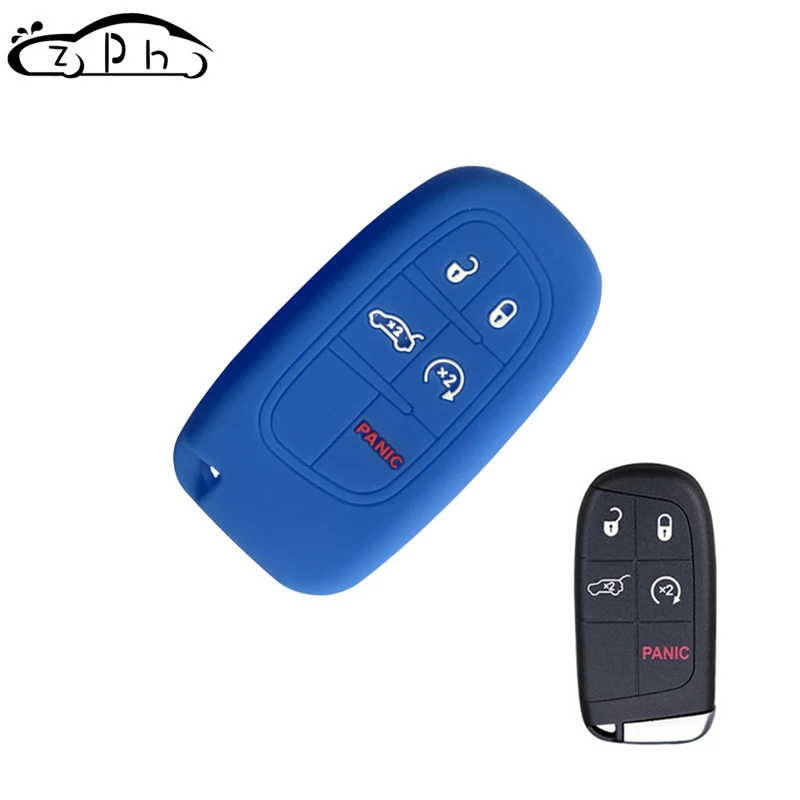 Силиконовый чехол для дистанционного ключа для Jeep Grand Cherokee и Renegade для Dodge ram charger Dart Durango jource Viper Fob Cover 5 Button