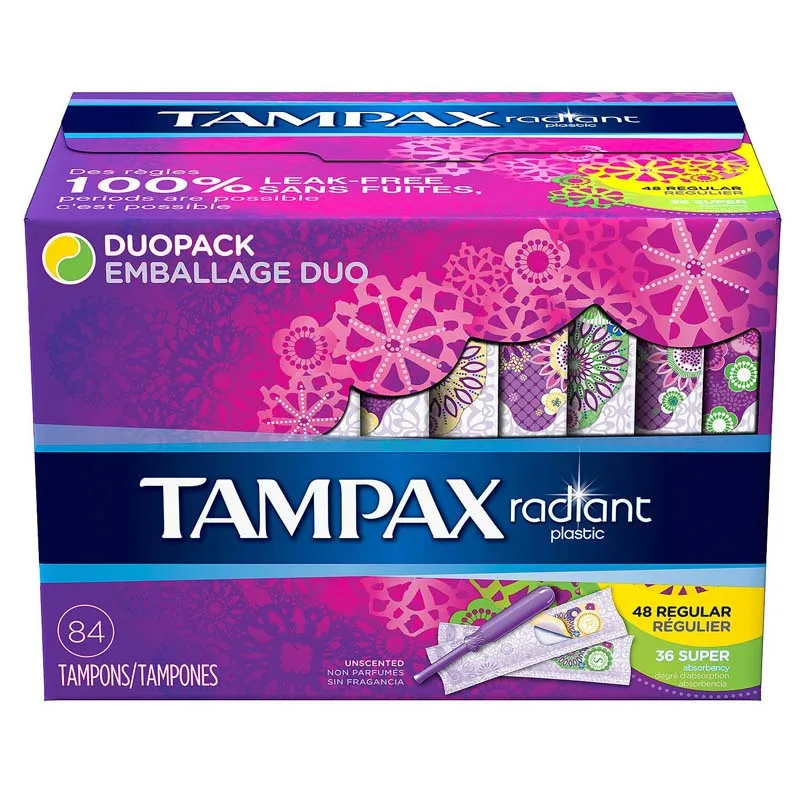 Tampax лучистый тампон супер и регулярная впитываемость ватные тампоны с катетером герметичный водонепроницаемый заменить гигиенические салфетки